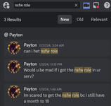 instances of payton talking &amp;engaging on the topic of nsfw &amp; adult media, even asking if the submitter(an adult at the time if they can claim adult roles as a minor